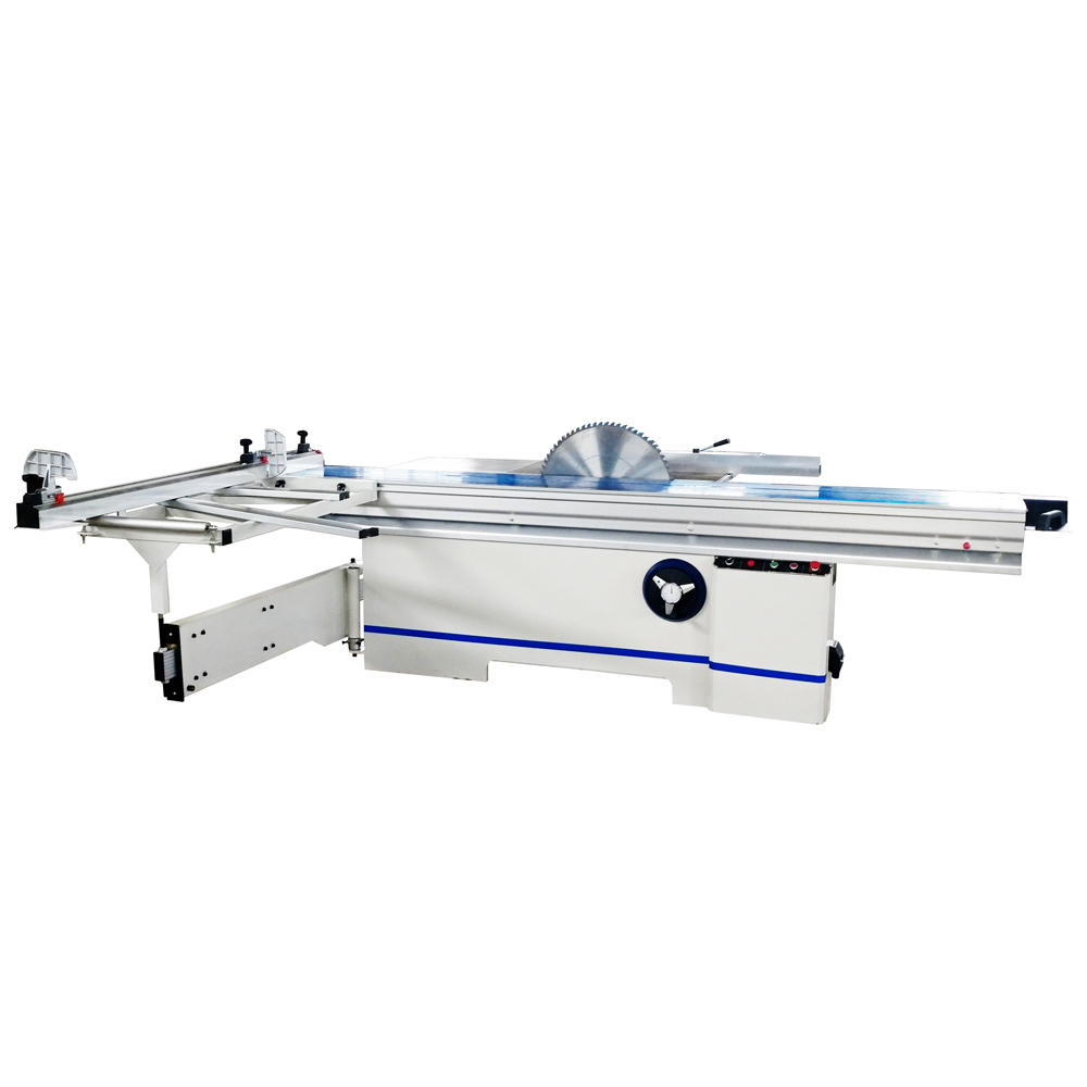Máquina Sierra de Mesa Deslizante con Motor para Corte de Madera Dura